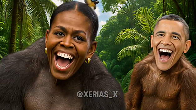 Trump sdílel video zobrazující Obamovy jako opice. Poté jej stáhl, šlo prý o omyl